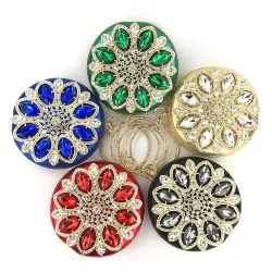 Luxury diamond - small purse - crystal flowerTassen