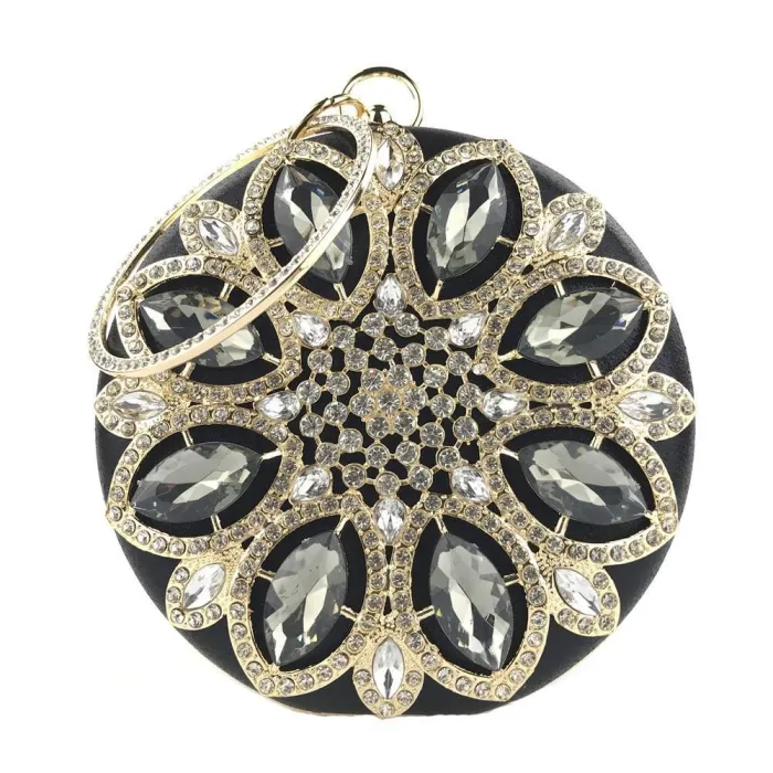 Luxury diamond - small purse - crystal flowerTassen
