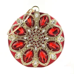 Luxury diamond - small purse - crystal flowerTassen