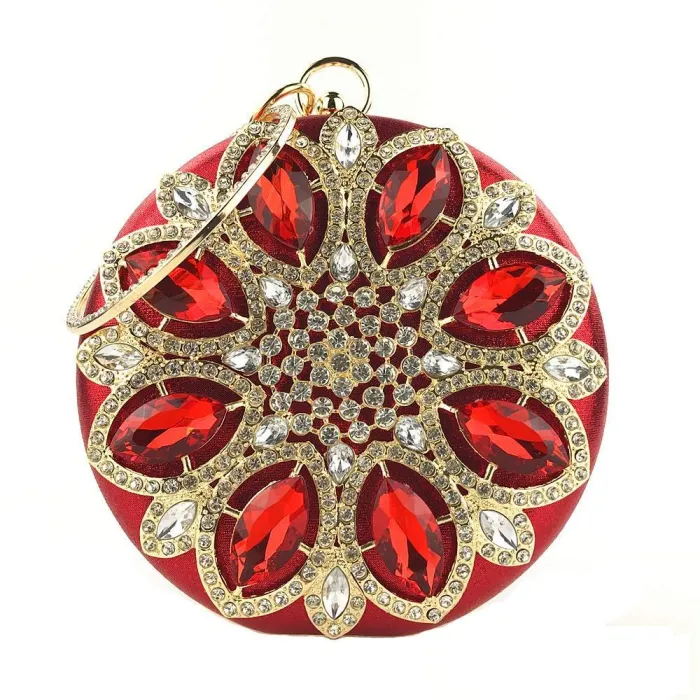 Luxury diamond - small purse - crystal flowerTassen