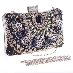 Diamond crystal purse - with chain - ladiesTassen