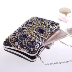 Diamond crystal purse - with chain - ladiesTassen