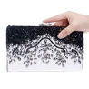 Crystal rhinestone purse - rectangle - black - ladiesTassen