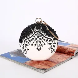 Sac de soirée de luxe - vintage - diamant - chaîne d'or