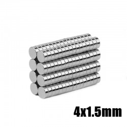 N35 Neodymium magneten - sterke cilindermagneet - 4 * 1.5mm - 100 stuksN35