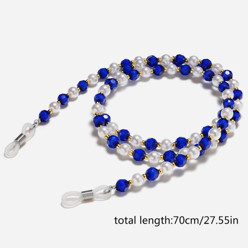 Beaded eyeglass chain - reading glasses - multi colourHalskettingen
