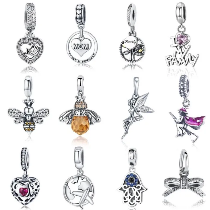 925 Sterling Silver - Pendant Charms - 61 stylesKettingen