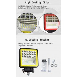 barre LED - lampe de lumière spot pour voitures hors route - tracteurs - VUS - camions - 72W - 126W / 12V - 24V