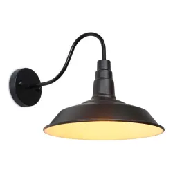 Vintage wandlamp - metaal - E27 - zwart - witWandlampen