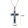 Cross pendant chain - 3D - 3 colours - metal chainKettingen