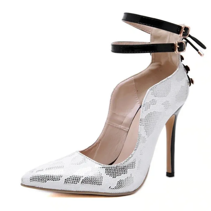 Pompes sexy - blanc - femmes - boucle