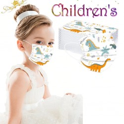 50 stuks - wegwerp antibacterieel medisch gezichtsmasker - kindermondmasker - 3-laags - dierenprint