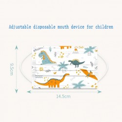 50 pièces - masque antibactérien jetable - masque de bouche pour enfants - 3 couches - imprimé animal
