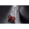 Double cherry - necklace - ring - earrings - bracelet - 925 sterling silverNecklaces