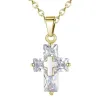 Double cross necklace - gold - womenHalskettingen