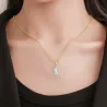 Double cross necklace - gold - womenHalskettingen