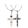 Collier de croix unique - or - noir - unisexe
