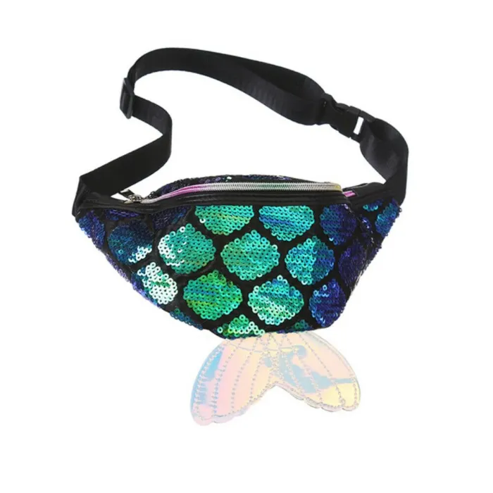 Fish scale fanny pack - waist bag - shiny - 4 coloursTassen