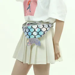 Fish scale fanny pack - waist bag - shiny - 4 coloursTassen