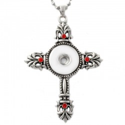 Acier inoxydable - pendentif croix chrétienne - 3 couleurs - collier