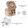 Robotime 123pcs Creative DIY 3D Treasure Box Wooden Puzzle Game Assembly Toy Gift for Children TeensConstructie