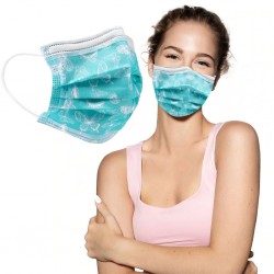 10 - 20 - 30 - 50 pieces - disposable antibacterial medical face mask - mouth mask - 3-layer - unisex - butterflies