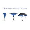 Parapluie réversible - anti-UV - pliage - double couche - Poignée de type C