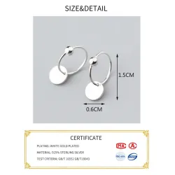925 Sterling Silver - Minimalist Hoop Earrings - JewelryOorbellen