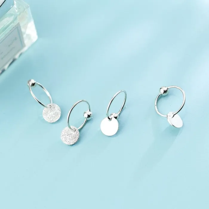 925 Argent Sterling - Boucles d'oreilles minimalist Hoop - Bijoux