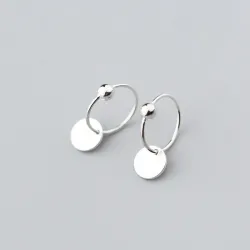 925 Sterling Silver - Minimalist Hoop Earrings - JewelryOorbellen