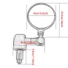 2Pcs - Universal Motorcycle Mirror - Aluminum - Rearview Side MirrorsMirrors