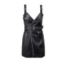 Mode mini robe en cuir