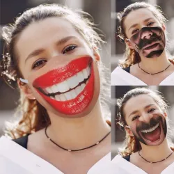 Grappig bedrukt gezichtsmasker - mondbescherming tegen vervuiling - katoenMaskers