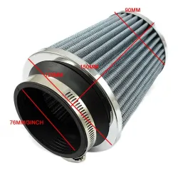Universal Car - Air Filter - 76mm - AluminumInterieur onderdelen