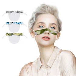 Bouclier de bouche transparent - masque demi plastique - lecture lip