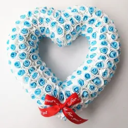 Heart shaped decoration - made of infinity rosesValentine's day