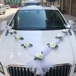 Rose - Artificial Flower- Wedding Car Decoration - Bridal CarBruiloft