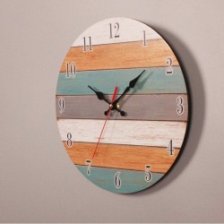Retro Wall Clock - Vintage - Wooden Roman CraftKlokken