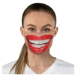 Masque imprimé drôle - couvercle anti-pollution - coton