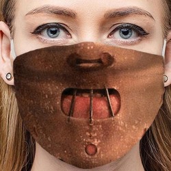 Anti-poussière - anti-pollution - masque visage - ajustable - coton - imprimé drôle