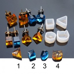 4 Shapes - Silicone Casting - Resin Mold - DIY Resin Jewelry