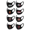 8 stuks - beschermende gezichts- / mondmaskers - wasbaar - kerstprintMondmaskers