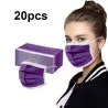 Wegwerp antibacterieel medisch gezichtsmasker - mondmasker - mondkapje - 3 laags - paarsMondmaskers