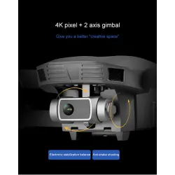 F4 - GPS - 5G - WIFI - 2KM - FPV - 4K - HD Camera - 2-Axis - Gimbal - Brushless - FoldableR/C drone