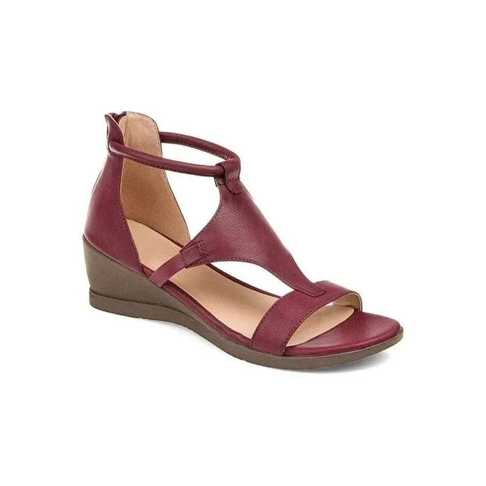 Summer Sandals - Mid Heels - Vintage - Black - Brown - Grey - RedHoge hakken