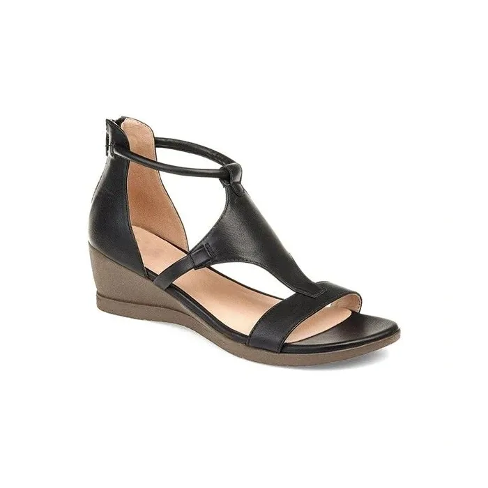 Summer Sandals - Mid Heels - Vintage - Black - Brown - Grey - RedHoge hakken