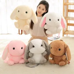 Bunny - lapin - peluche - oreiller - petit sac à dos - 45cm