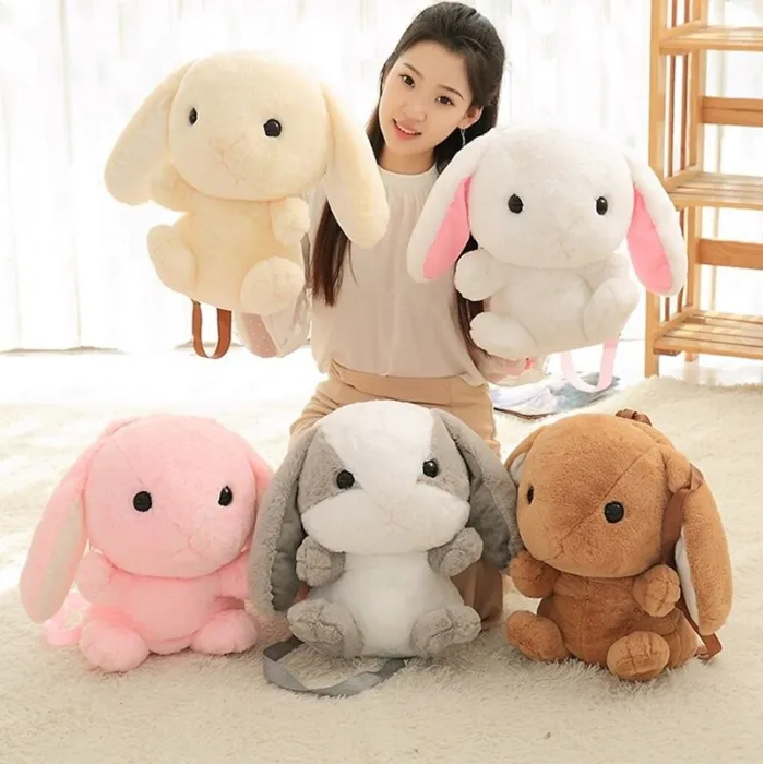 Bunny - lapin - peluche - oreiller - petit sac à dos - 45cm