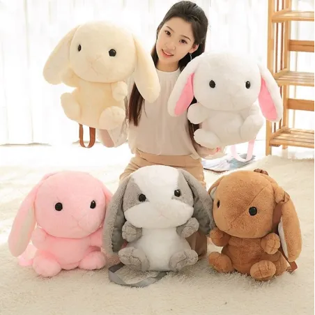 Konijntje - konijn - knuffel - kussen - kleine rugzak - 45cmKnuffels