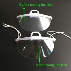 5 pièces - masque de bouche transparent - bouclier plastique